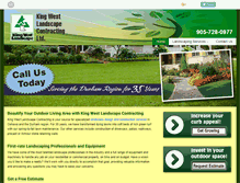 Tablet Screenshot of kingwestlandscape.com